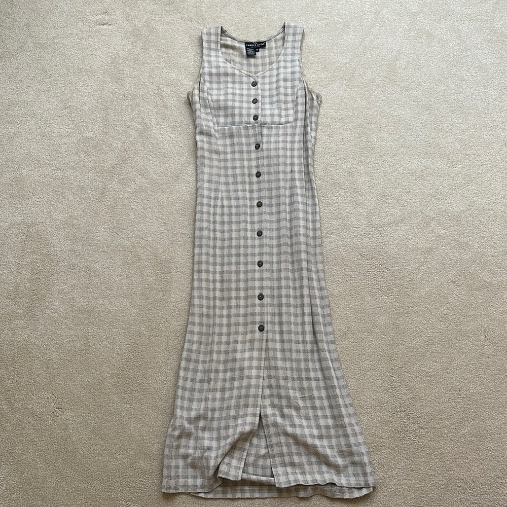 Vintage Plaid Dress with an Adjustable Back